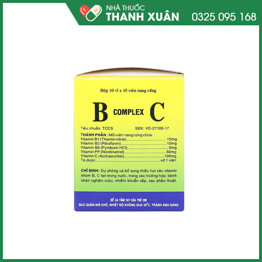 B Complex C dự phòng và bổ sung thiếu hụt vitamin nhóm B, C